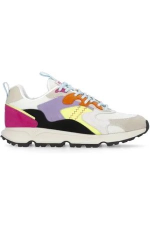 WUSHU RUYI Femme, Chaussures, Multicolore, Taille: 40 EU Baskets en Cuir Multicolore avec Semelle Épaisse
