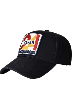 Dsquared2 Homme, Accessoires, Bleu, Taille: ONE Size Casquette de Baseball en Coton Bleu Marine
