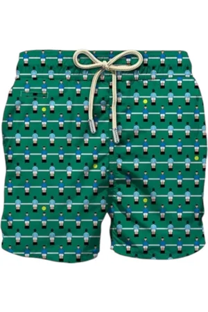 MC2 SAINT BARTH Homme, Maillots de bain, Vert, Taille: M Costume de Plage Homme Jeu de Football