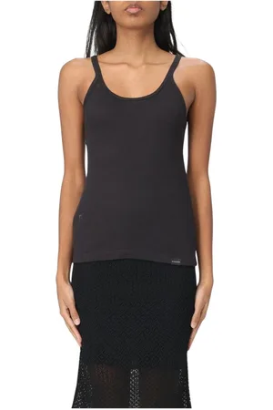 Pinko Femme, Tops, Noir, Taille: 36 FR Pull noir à col rond en tricot