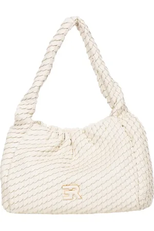 ERMANNO SCERVINO Femme, Sacs, Blanc, Taille: ONE Size Petit Sac Hobo en Similicuir Plissé