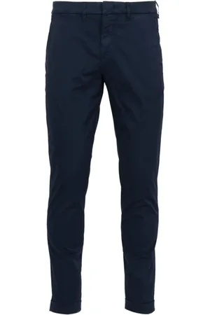 FAY Homme, Pantalons, Bleu, Taille: W35 Pantalon Slim Fit en Coton Bleu
