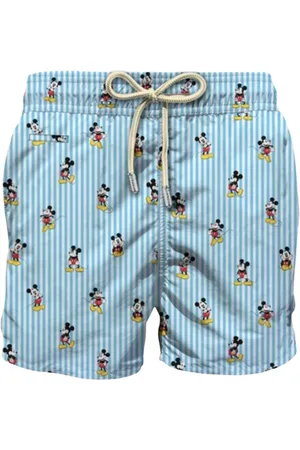 MC2 SAINT BARTH Homme, Maillots de bain, Bleu, Taille: S Maillot Fantaisie à Rayures avec Souris