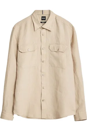 HUGO BOSS Homme, Chemises, , Taille: S Chemise en Lin Décontractée pour Homme