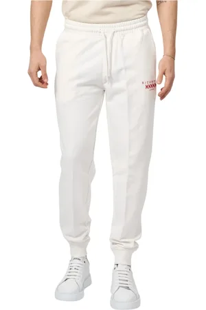John Richmond Homme, Pantalons, Blanc, Taille: XL Pantalon blanc élastique cheville