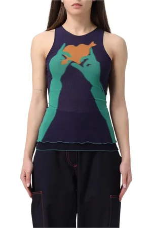 SUNNEI Femme, Tops, Bleu, Taille: 42 FR Haut en Maille Graphique Marine