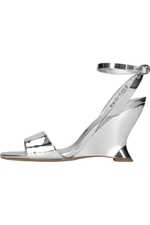 Emanuélle vee Femme, Chaussures, Gris, Taille: 39 EU À talon Argent