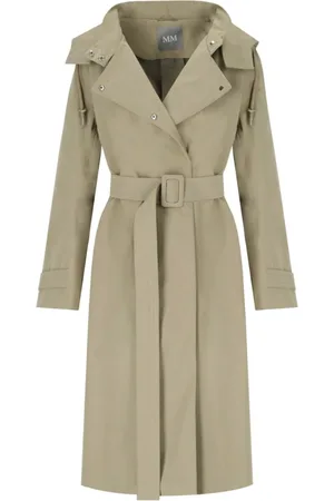 Max Mara Femme, Manteaux, , Taille: 36 FR Trench Sabbia avec Boutons Cachés