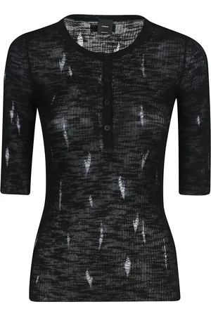 Pinko Femme, Pulls, Noir, Taille: 36 FR Pull à manches courtes dans le style Scott