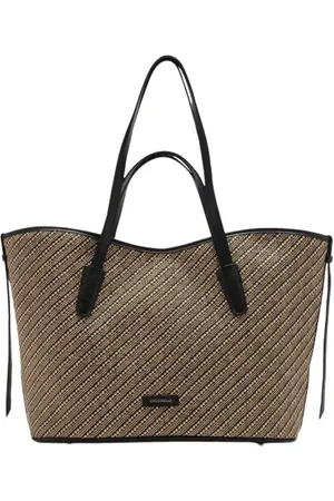 Coccinelle Femme, Sacs, Noir, Taille: ONE Size Sac à main et à bandoulière en paille tissée