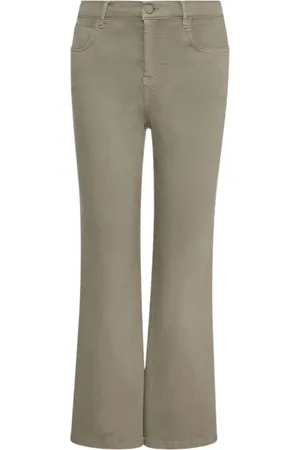 MARELLA Femme, Pantalons, Vert, Taille: 32 FR Pantalon Flare Cropped Vert