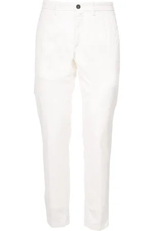 Siviglia Homme, Pantalons, Blanc, Taille: W31 Pantalon Slim Fit en gabardine de coton