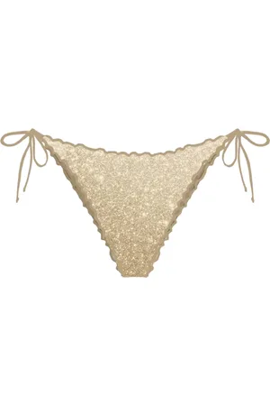 MC2 SAINT BARTH Femme, Maillots de bain, Jaune, Taille: 40 FR Bikini Brésilien Lurex pour Femmes