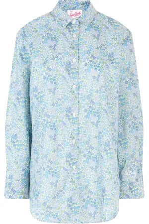 MC2 SAINT BARTH Femme, Blouses et Chemises, Bleu, Taille: 38 FR Chemise Décontractée en Coton pour Homme