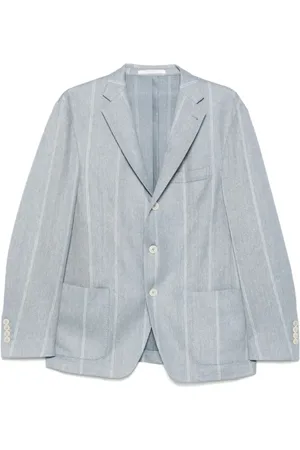 ELEVENTY Homme, Vestes, Bleu, Taille: 2XL Veste en Denim à Boutonnière Simple