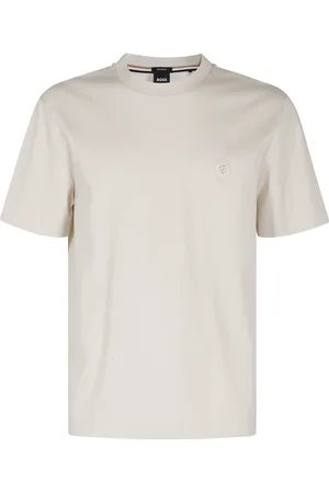 HUGO BOSS Homme, Tops, Blanc, Taille: S T-shirt blanc à manches courtes avec logo