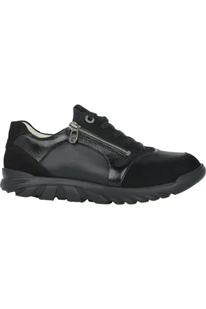 Ganter Femme, Chaussures, Noir, Taille: 37 EU Baskets large en cuir noir