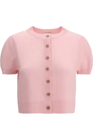 Allude Femme, Pulls, Rose, Taille: 36 FR Cardigan en cachemire avec fermeture boutonnée