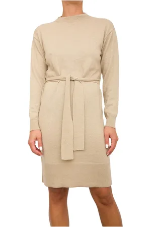 Armani Exchange Femme, Robes, Brun, Taille: 40 FR Elégant Robe Tricotée Oro