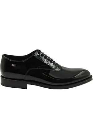 Green george Homme, Chaussures, Noir, Taille: 40 1/2 EU Chaussures Oxford en cuir noir Style élégant