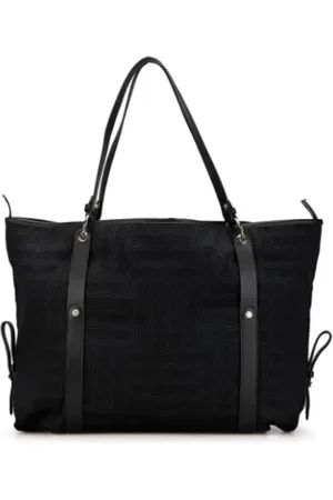 Salvatore Ferragamo Femme, Pre-owned, Noir, Taille: ONE Size Pre-owned Toile sacs-main