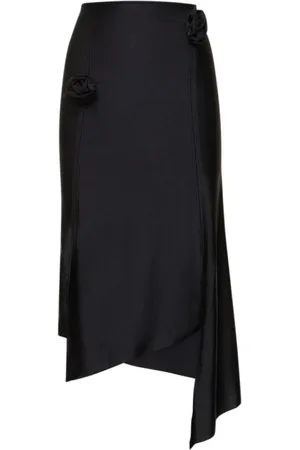 COPERNI Femme, Jupes, Noir, Taille: 40 FR Jupe noire asymétrique à fleurs