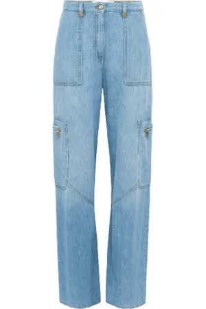 Elisabetta Franchi Femme, Jeans, Bleu, Taille: W27 Jean cargo avec détail bijou