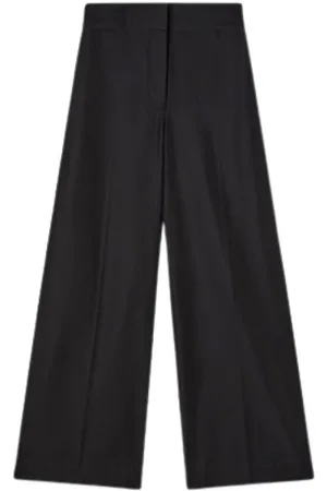 Joseph Femme, Pantalons, Noir, Taille: 42 FR Pantalon Large en Soie