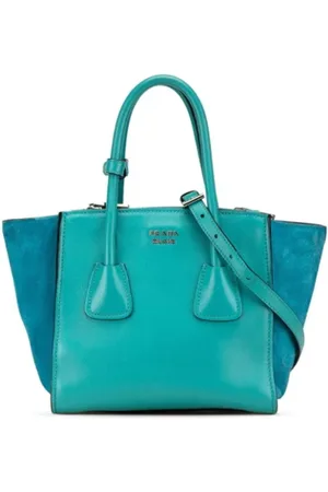 Prada Femme, Pre-owned, Bleu, Taille: ONE Size Pre-owned Daim sacs-prada