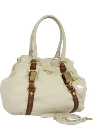 Prada Femme, Pre-owned, Blanc, Taille: ONE Size Pre-owned Cuir sacs-prada