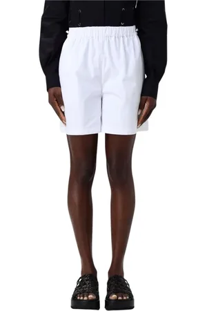 Max Mara Femme, Shorts, Blanc, Taille: 38 FR Shorts en popeline blancs décontractés