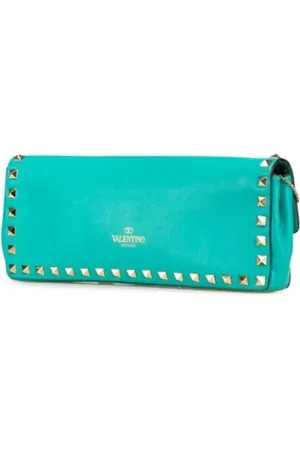 VALENTINO Femme, Pre-owned, Vert, Taille: ONE Size Pre-owned Cuir pochettes-minaudieres