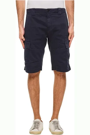 C.P. Company Homme, Shorts, Bleu, Taille: XL Khaki MultiPocket Cargo Shorts