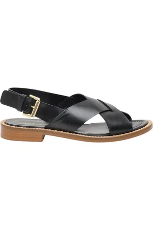 Guglielmo Rotta Femme, Chaussures, Noir, Taille: 36 EU Sandalette en cuir noir Quito