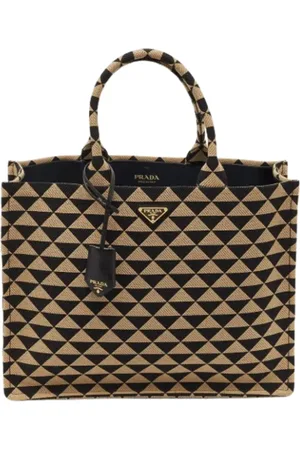 Prada Femme, Pre-owned, Noir, Taille: ONE Size Pre-owned Tissu cabas