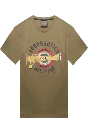 Aeronautica Militare Homme, Tops, Vert, Taille: 2XL T-shirt en coton