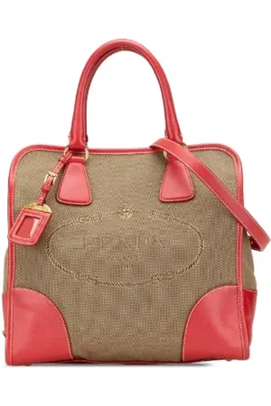 Prada Femme, Pre-owned, Rouge, Taille: ONE Size Pre-owned Toile sacs-prada