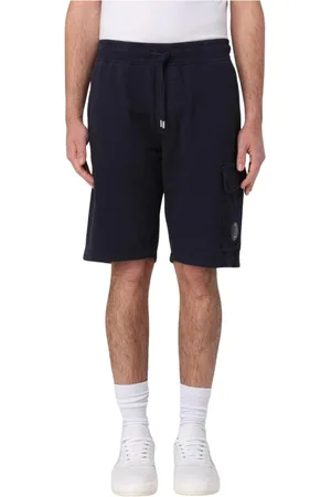 C.P. Company Homme, Shorts, Bleu, Taille: XL Short Cargo Bleu avec Détail de Poche