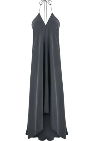 MARE DI LATTE Femme, Robes, Vert, Taille: ONE Size Ivina Ardoise Longue Robe en Coton