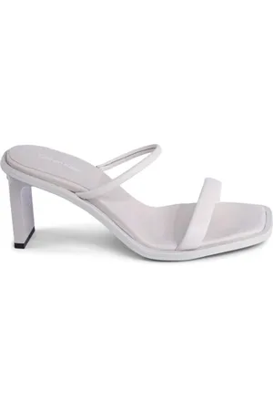 Calvin Klein Femme, Chaussures, , Taille: 41 EU Sandales en Cuir à Deux Bretelles en