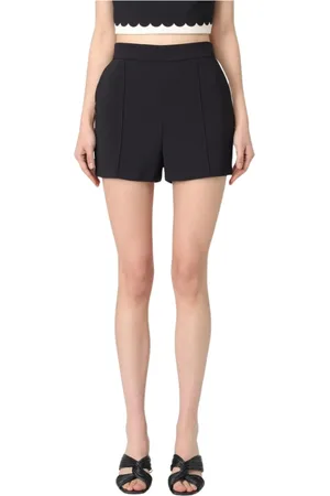 Elisabetta Franchi Femme, Shorts, Noir, Taille: 40 FR Robe Courte Noire avec Ourlet Évasé