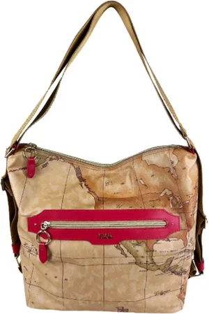 ALVIERO MARTINI 1A CLASSE Femme, Sacs, , Taille: ONE Size Sac à bandoulière en cuir rouge avec détails Geo Classic