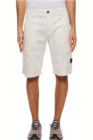 C.P. Company Homme, Shorts, Blanc, Taille: L Khaki MultiPocket Cargo Shorts Lightweight