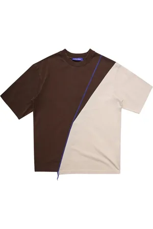 A-cold-wall* Homme, Tops, Multicolore, Taille: XL T-Shirt Spliced Marron