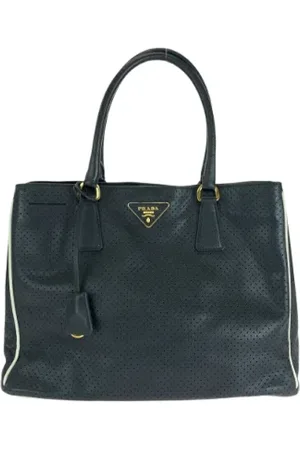 Prada Femme, Pre-owned, Noir, Taille: ONE Size Pre-owned Cuir cabas
