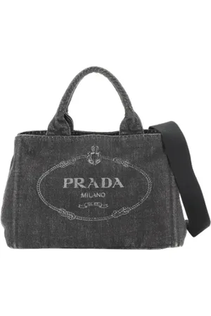 Prada Femme, Pre-owned, Noir, Taille: ONE Size Pre-owned Toile sacs-ports-paule