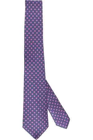 Kiton Homme, Accessoires, Rose, Taille: ONE Size Cravate en Soie Faite Main Sept Plis