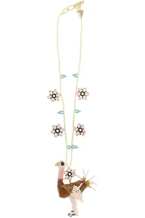 FORTE FORTE Femme, Accessoires, Multicolore, Taille: ONE Size Collier Animaux Girafe Perles