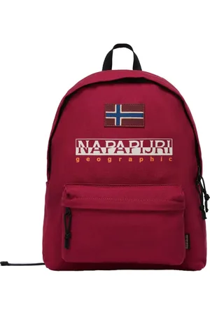 Napapijri Homme, Sacs, Rouge, Taille: ONE Size Sac à Dos en Coton Rouge avec Poche Avant