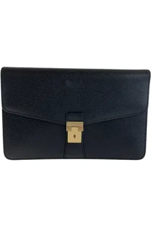 Salvatore Ferragamo Homme, Pre-owned, Noir, Taille: ONE Size Pre-owned Cuir pochettes-minaudieres